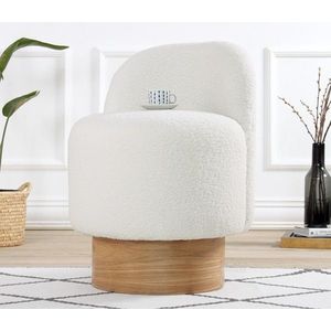 Hanah Home Taburet MONRE Teddy bílý obraz