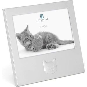 Kovový stojací rámeček ve stříbrné barvě 16x17 cm Cat – Zilverstad obraz