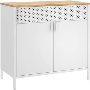 SONGMICS Úložná skříňka Vasagle TEDUO bílá/hnědá obraz