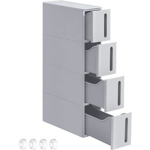 SONGMICS Úložný kuchyňský regál Basten 84 cm šedý obraz