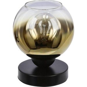 Černá stolní lampa se skleněným stínidlem (výška 18 cm) Nubia – Candellux Lighting obraz