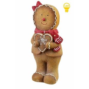Mondex Since 1983 Vánoční LED figurka Perníček Santa Lila I 43, 5 cm hnědá obraz