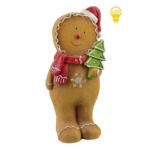 Mondex Since 1983 Vánoční LED figurka Perníček Santa Lila II 43, 5 cm hnědá obraz