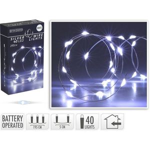Mondex Vánoční LED světelný řetěz BINES 195 cm studený bílý obraz
