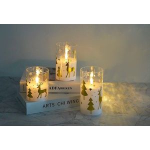 Mondex Since 1986R Vánoční LED svíčka Nikolao II 7, 5x15 cm bílá obraz