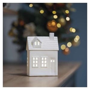 EMOS Vánoční světelná LED dekorace House 18 cm bílá obraz