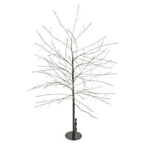 EMOS Vánoční světelný LED strom Bruce 120 cm černý/teplý bílý obraz
