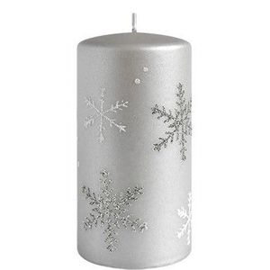Mondex Vánoční svíčka FROST 10 cm šedá obraz