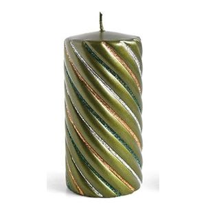 Mondex Vánoční svíčka Winter Colours 14 cm světle zelená obraz