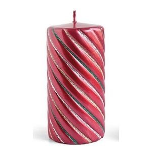 Mondex Vánoční svíčka Winter Colours 17, 5 cm vínová obraz