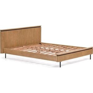 Dvoulůžková postel z mangového dřeva s roštem 160x200 cm v přírodní barvě Licia – Kave Home obraz