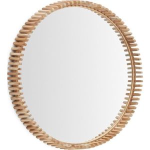 Nástěnné zrcadlo s dřevěným rámem ø 80 cm Polke – Kave Home obraz