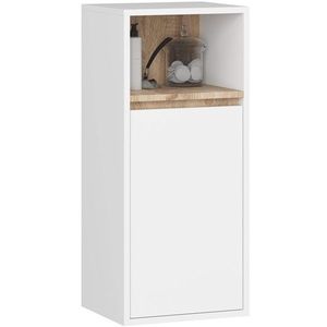 Ak furniture Závěsná koupelnová skříňka VAMI 35 cm bílá/dub sonoma obraz