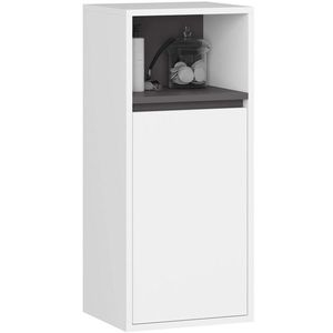 Ak furniture Závěsná koupelnová skříňka VAMI 35 cm bílá/šedý grafit obraz