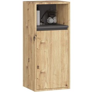 Ak furniture Závěsná koupelnová skříňka VAMI 35 cm dub artisan/šedý grafit obraz