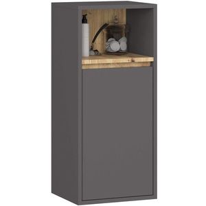 Ak furniture Závěsná koupelnová skříňka VAMI 35 cm šedý grafit/dub artisan obraz