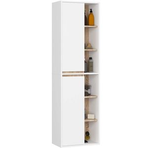Ak furniture Závěsná koupelnová skříňka VAMI 50 cm bílá/dub sonoma obraz