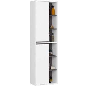 Ak furniture Závěsná koupelnová skříňka VAMI 50 cm bílá/šedý grafit obraz