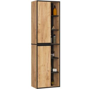 Ak furniture Závěsná koupelnová skříňka VAMI 50 cm dub craft/černá obraz