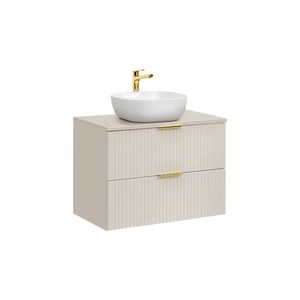 Comad Závěsná skříňka Adele Cashmere Smile s deskou a umyvadlem 80 cm kašmír obraz