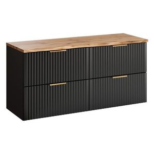 Comad Závěsná skříňka Casad Nature s deskou 120 cm černá/dub wotan obraz