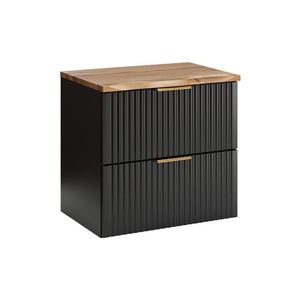 Comad Závěsná skříňka Casad Nature s deskou 60 cm černá/dub wotan obraz