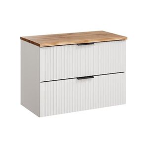 Comad Závěsná skříňka Casad Nature s deskou 80 cm bílá/dub wotan obraz