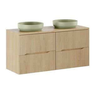 Comad Závěsná skříňka Nordic River s umyvadlem 120 cm dub cremona obraz