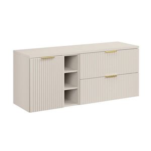 Comad Závěsná skříňka pod umyvadlo Adele Cashmere s deskou 140 cm kašmírová obraz