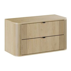 Comad Závěsná skříňka pod umyvadlo Ovalia s deskou 100 cm dub Cremona obraz