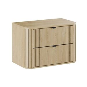 Comad Závěsná skříňka pod umyvadlo Ovalia s deskou 80 cm dub Cremona obraz