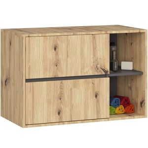 Ak furniture Závěsná skříňka pod umyvadlo VAMI 90 cm dub artisan/grafitová obraz