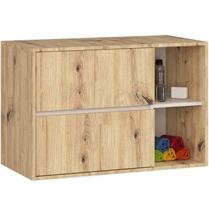 Ak furniture Závěsná skříňka pod umyvadlo VAMI 90 cm dub artisan/kašmírová obraz