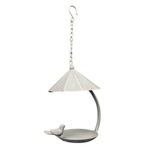 Exner Závěsné krmítko s dekorativním ptáčkem BIRDY 43 cm bílé obraz