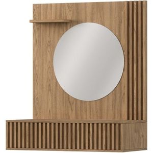 Eltap Závěsný toaletní stolek se zrcadlem Entsian 85 cm dub Artisan obraz