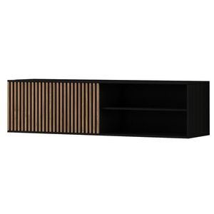 Eltap Závěsný TV stolek Meorati 150 cm černý/dub Artisan obraz
