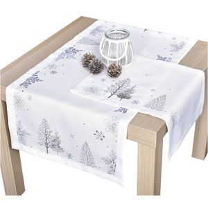 Ubrus Vánoční, Zimní pohoda, bílý 40 x 140 cm obraz