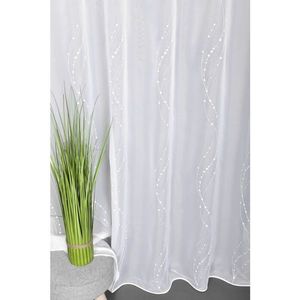 Záclona voálová, Jezerní plameny, bílá, 250 cm 250 cm obraz