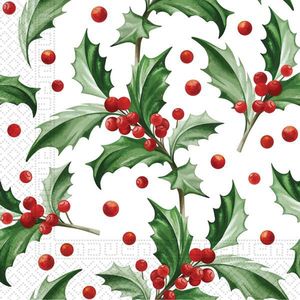 PROCOS Vánoční papírové ubrousky 33x33cm 3vrstvé větve 20ks obraz