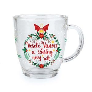 Skleněný hrnek TORO 350ml Veselé Vánoce obraz