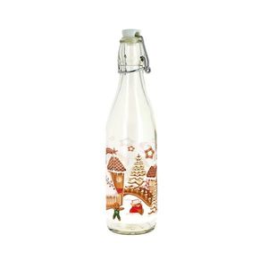 Skleněná láhev s patentním uzávěrem TORO 540ml perníčková vesnička obraz