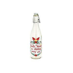 Skleněná láhev s patentním uzávěrem TORO 260ml Veselé Vánoce obraz