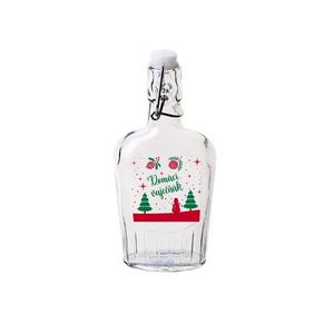 Skleněná placatka s patentním uzávěrem TORO 300ml domácí vaječňák obraz