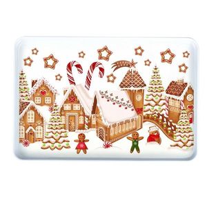 Melaminový servírovací tác TORO 40x27cm perníčková vesnička obraz
