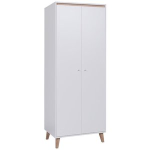 GIB Skříň OLIVERIO 80, bílá 80x205, 5x52 dub san remo světlý / bílá obraz