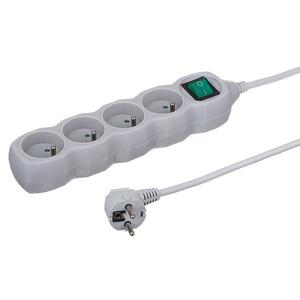 Prodlužovací kabel s vypínačem 4G 3X1 Z/U 1, 5 m šedý obraz