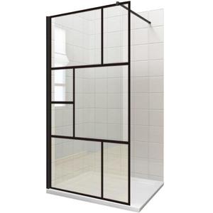 Sprchová zástěna WALK-IN Notte 120 x 195 čierny profil obraz