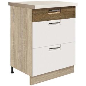 Kuchyňská Skříňka Favorit 10D Sonoma/White/Ribbeck obraz