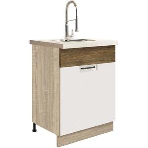 Kuchyňská Skříňka Favorit 11D Sonoma/White/Ribbeck obraz