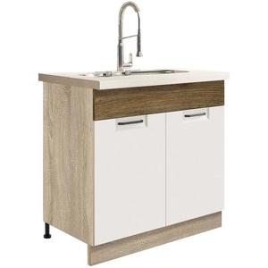 Kuchyňská Skříňka Favorit 12D Sonoma/White/Ribbeck obraz